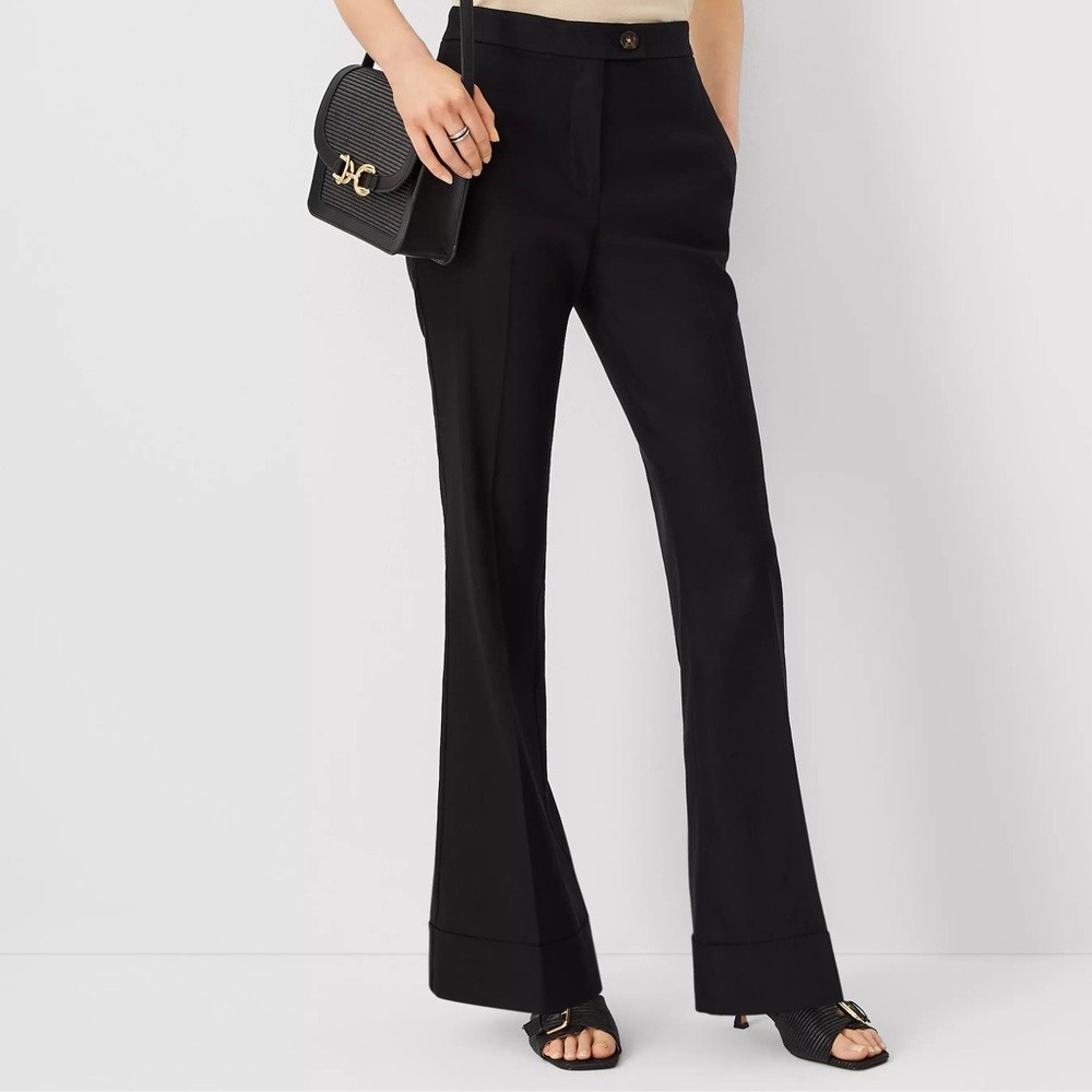 The Petite Cuffed Trouser Pant in Linen Twill